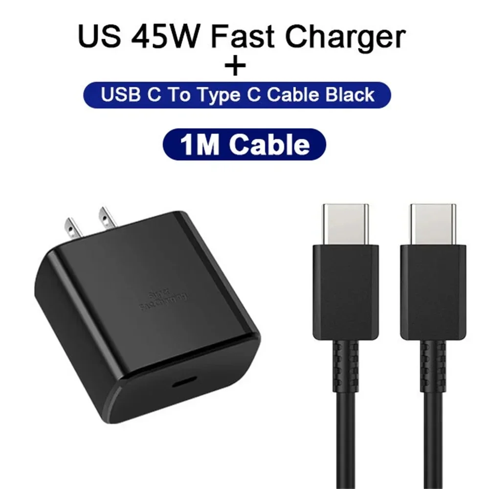 45W PD USB-C supersnelle oplader voor Samsung Galaxy S24 Ultra S23 S22 S21 Plus Note10 A54 A34 5A Snel opladen Type C datakabel