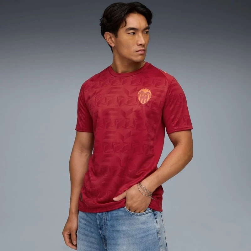 2025-26 Club Match Valencia CF Away Jersey para fanáticos masculinos y femeninos Camiseta deportiva de fútbol transpirable de secado rápido de verano