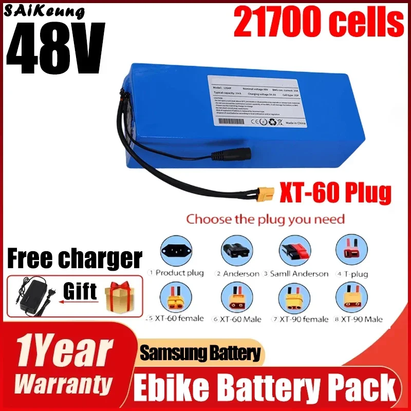 

Ebike Elektrische Fiets Accu Akku 48V Bafang 500W 1000W 1500W 2000W Power 20ah 25ah 30ah 40ah 50ah 21700 Lithium Batterij Pack