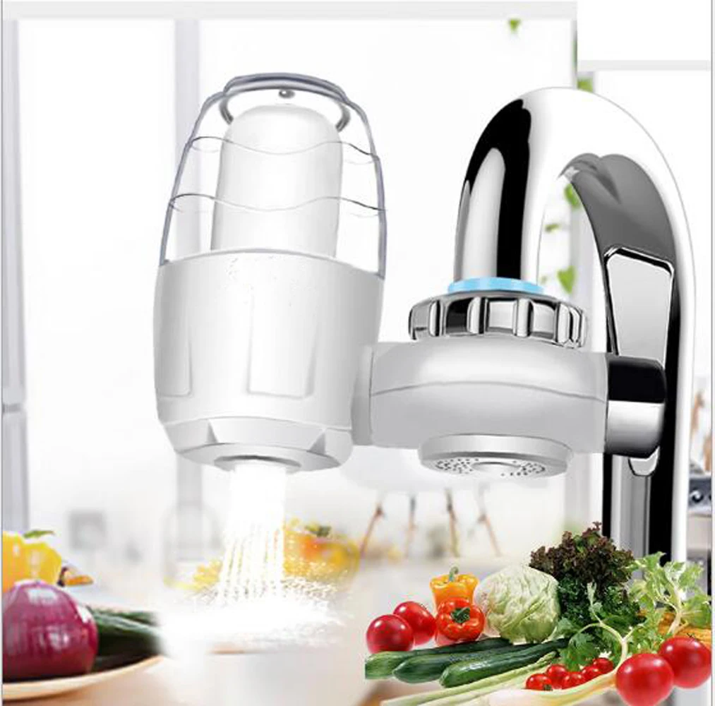 수도꼭지 필터, 수도꼭지 정수기, 주방 정수 필터 키트, 0.1 미크론 세라믹 결합 양초 포함, 화학 물질 및 침전물 제거