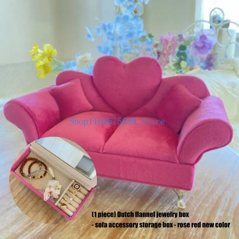 

5asd голландский фланелевой футляр для ювелирных изделий в стиле розового цвета, диван, компактное дорожное хранилище
