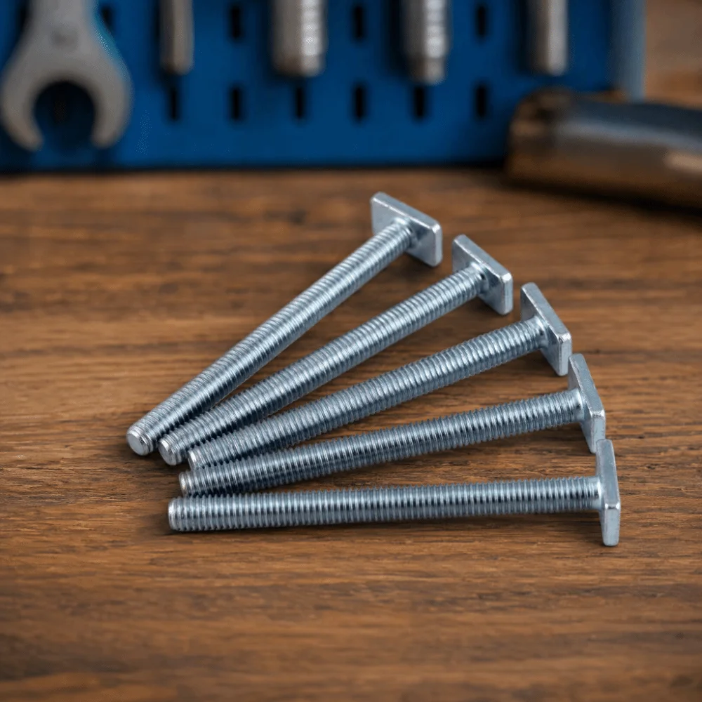 5pcs Durable M8 Thread Size T Slot Bolts 100mm Length Woodworking Fasteners T Nuts Sliding Screw Router Table Fence