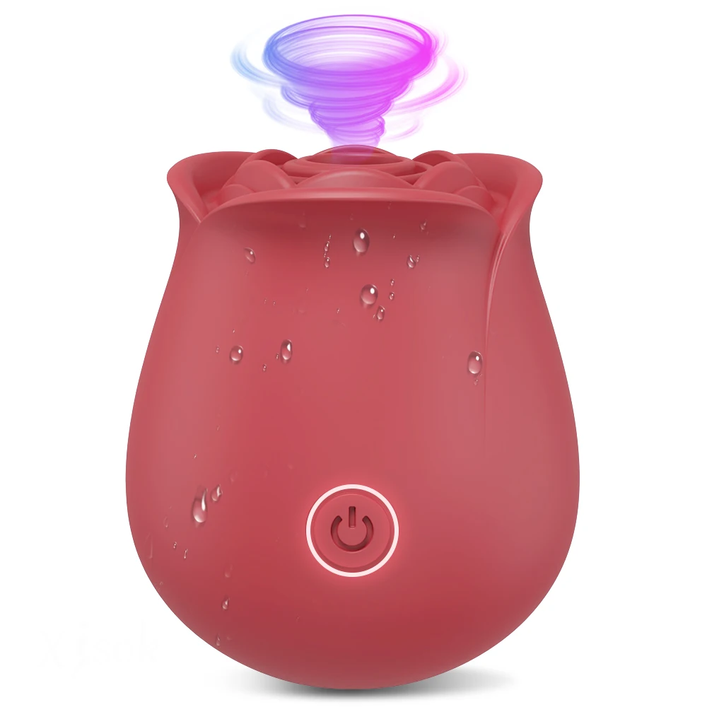 Vibrador de Succión Clitoriana con Forma de Rosa, Juguete Sexual con 10 Modos de Succión, Estimulador de Clítoris y Pezones, Juguetes Sexuales para Mujeres y Parejas