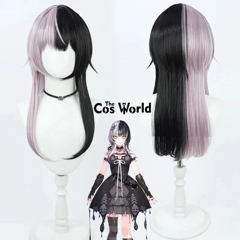

Virtual YouTuber VTuber Hololive Shiori Novella 62cm Long Anime Cosplay Wigs Fiber Heat Resistant Synthetic Hair + Wig Cap