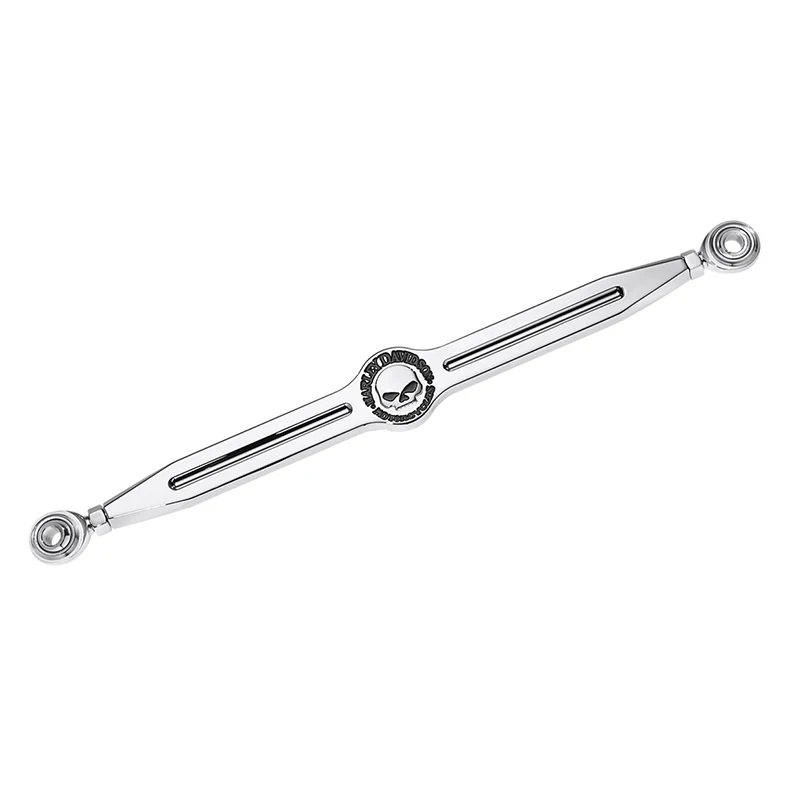 

Motorcycle modification chrome skeleton gear linkage, flame gear lever