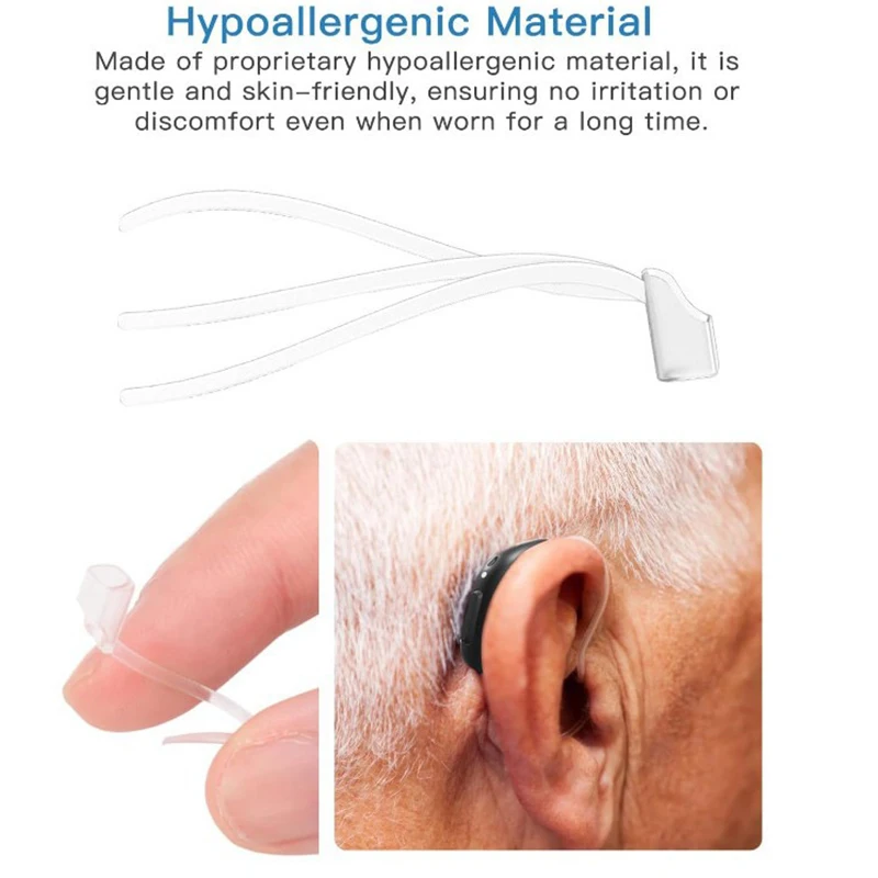 4Pcs Sports Lock For Oticon 85db Low Touch And Secure Fit For Hearing Aids Fixing Tail Accessories