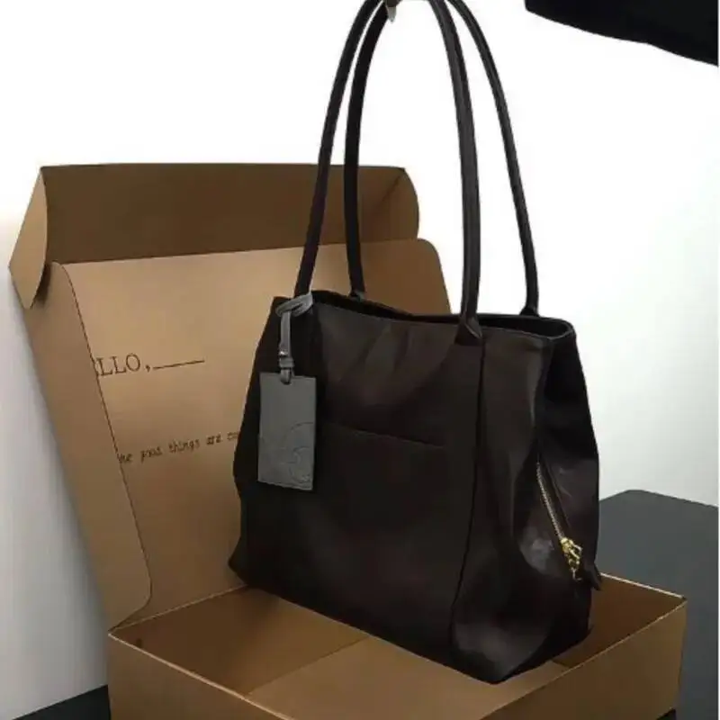 Bloom Vintage Coffee Handbag Women Large Capacity Shoulder Underarm Bag Wallets Ladies Retro Y2k Bags Aesthetic