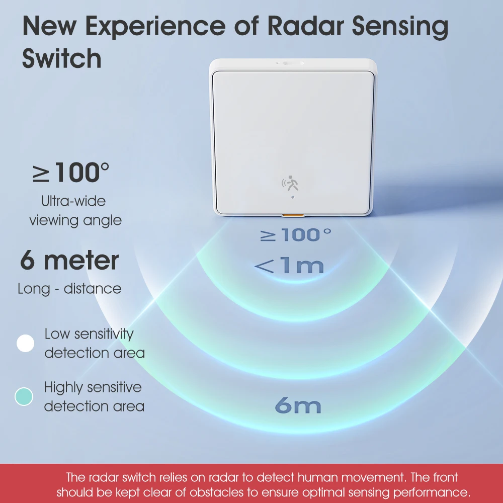 Tuya Zigbee Wall Smart Lights Switch Human Motion Sensor 2in1 Body Presence MmWave Radar Detector Switch Via Alexa Google Home