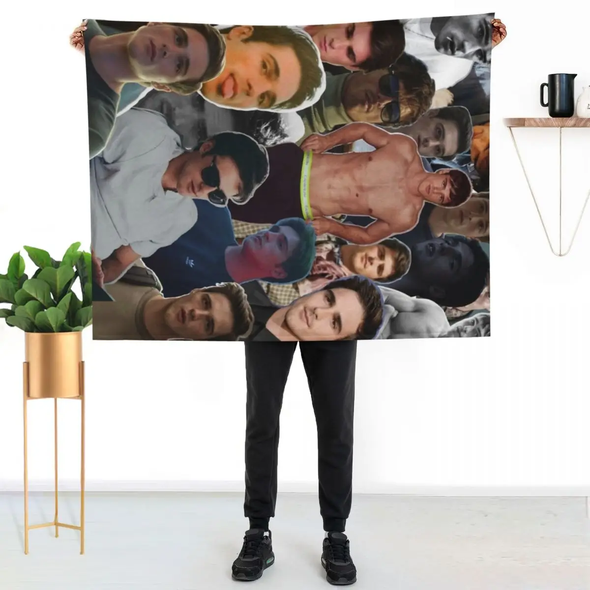 Jacob Elordi Collage Throw Blanket Blankets Sofas Of Decoration Nap Thermal halloween Furrys Luxury Throw Blankets