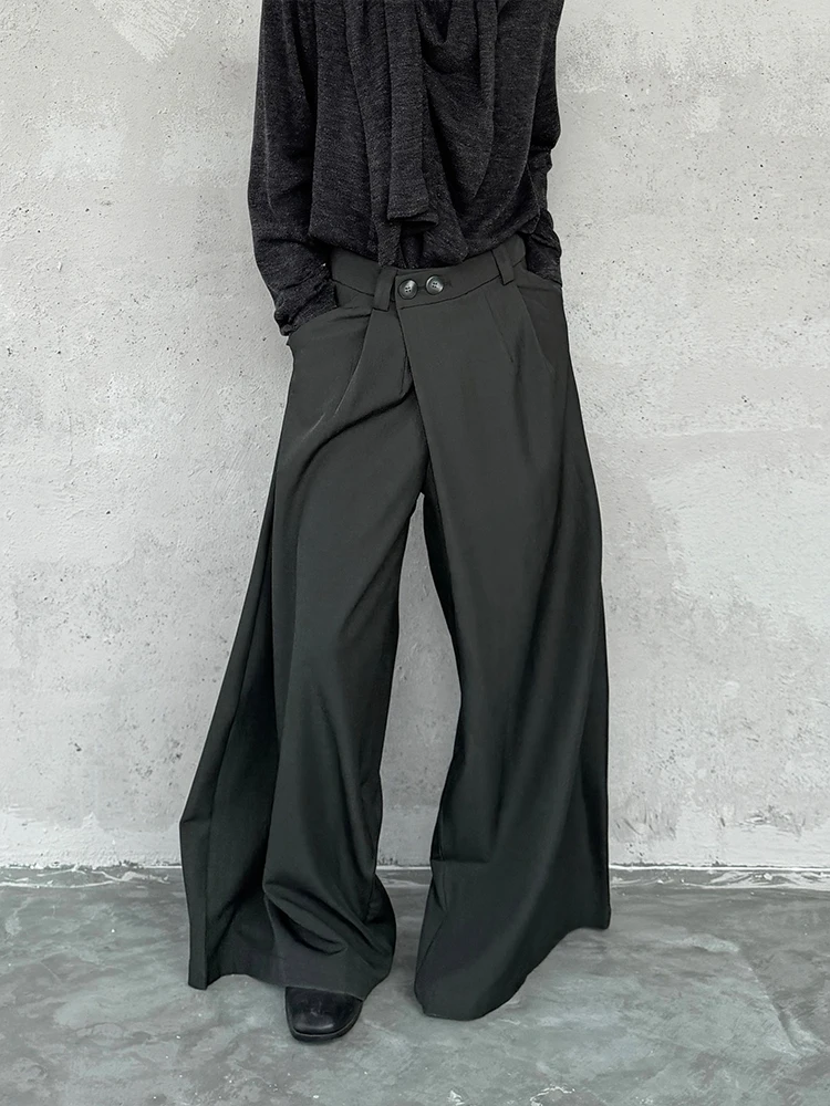 

High Waist Wide Leg Pure Color Men Women Long Pants Retro Design Sensation PCGO14GSL Youth Casual Style Autumn Collection