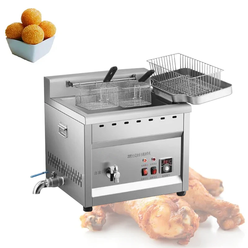 Fish And Chips Fryer Machine Commercial Electric Fryer Oil-water Separation Gas Fryer Fried Snack Equipment