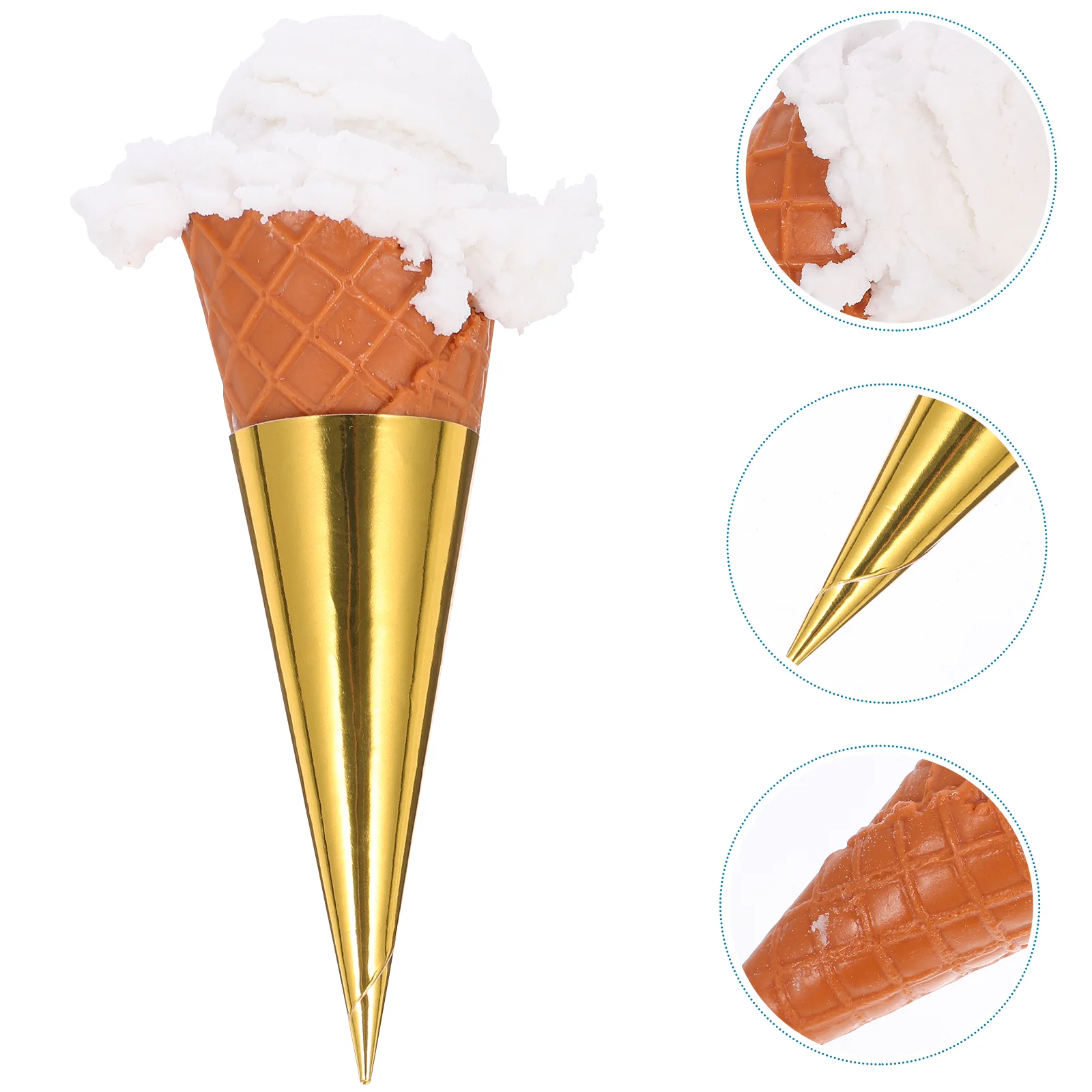 Simulazione Gelato Cono finto Modellazione Rosa Pvc Realistico Dessert Giocattoli fotografici