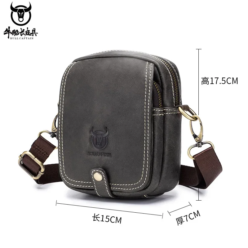 Casual heren Messenger schoudertassen Premium YKK gladde rits lederen schoudertas voor heren mannelijke riem Bag's bolso hombre