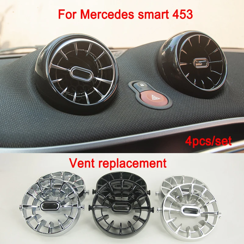 

4pcs/set Vent Vane Replacement Air Direction Regulation Vortex For Mercedes Smart 453 Fortwo Forfour W453 Car Interior Part