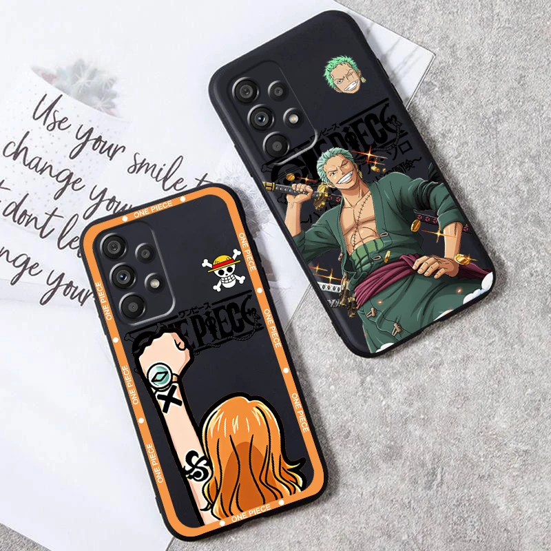 Coque de téléphone en TPU noir pour Samsung, One P-Piece Cartoon Cool, Note 20, 10 Ultra Plus, A31, A14, A12, A70, A34, A25, A04, A05, A15, A24, 5G