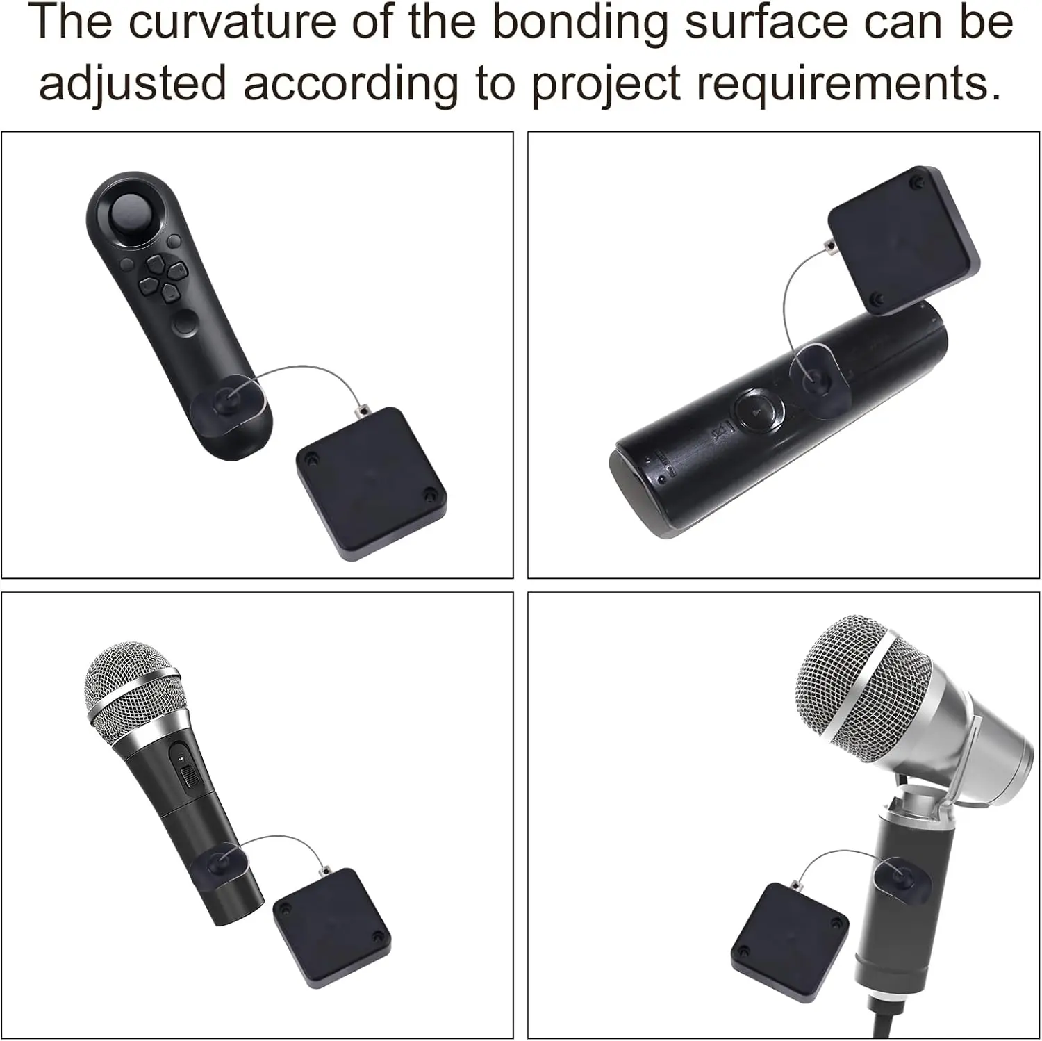 2 pces bloqueio de cabo remoto super resistente punch-livre retrátil controle remoto tethers 6.6ft/2m cabo de segurança cordão bloqueio