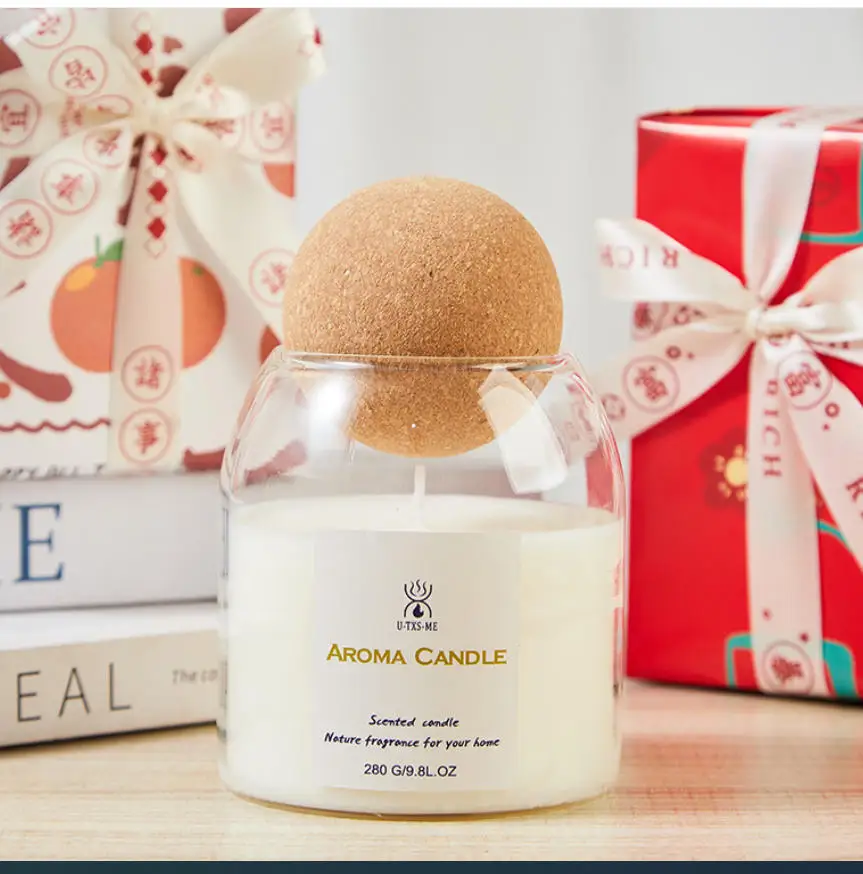 

328264 Soy Wax Scented Candle in Jar, 280g, Premium Creative Indoor Home Fragrance, Smokeless Candle, Gift & Wholesale