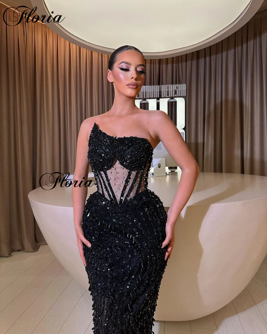 Ankle Length Black Cocktail Dresses 2023 Strapless Elegant Special Occasion Dresses Prom Party Dresses Robes De Bal Custom Made