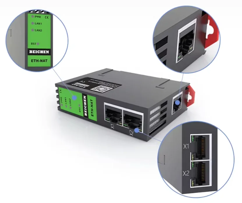 BEICHEN ETH-NAT BCNet-NAT Processador de Comunication Ethernet Acoplador de red Traducciones IP para rede #2