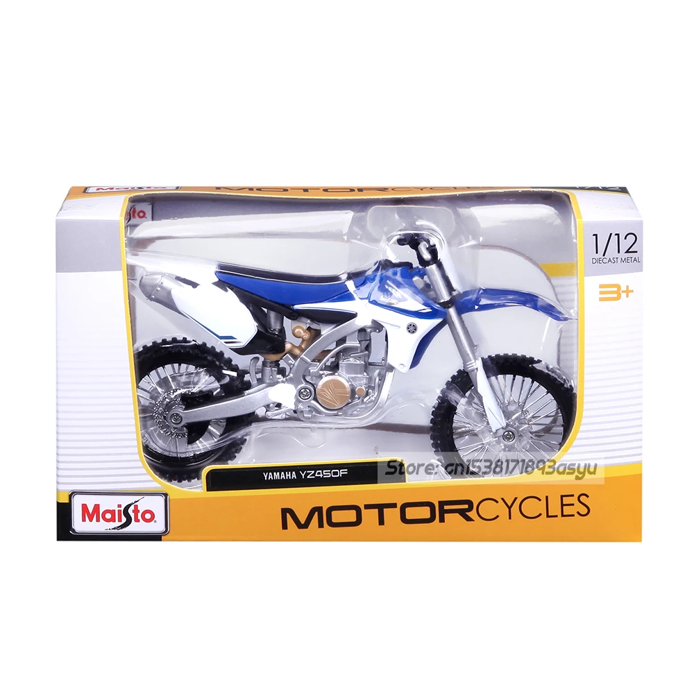 Maisto 1:12 ヤマハ YZ450F ブルーダイカスト合金オートバイモデルカーモデルコレクションギフトおもちゃツール