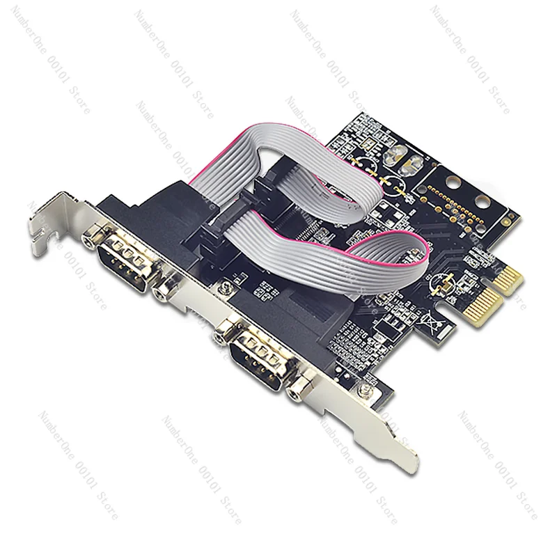 

E1-PCE99100-2S PCI-E to serial expansion card 2-port COM extension 232 nine-pin ASIX chip