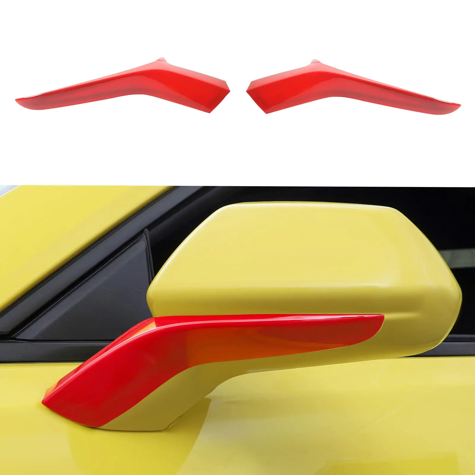 Side Mirror Wing Trim Cover For 2017–2022 Models Carbon Fiber Style