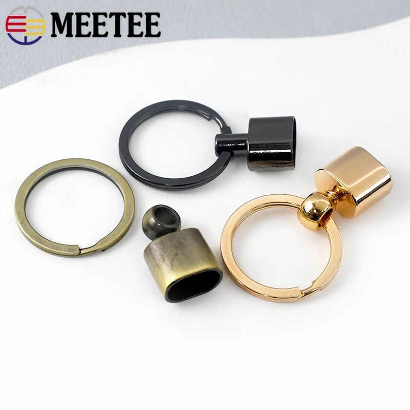 2/4/10Pcs Meetee 14mm Metal O Ring Buckles Keychain Hook Clasp Bags Sides Clip Buckle Belt Safety Strap DIY Hardware Accessories