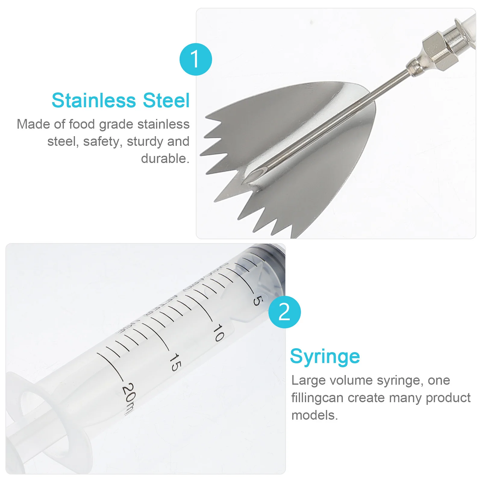 1Set Veilig en Stevig Cake Gelatine Gereedschap met Spuit voor Lekker Gelatine Art Design Jelly Art Tools Pudding Nozzle