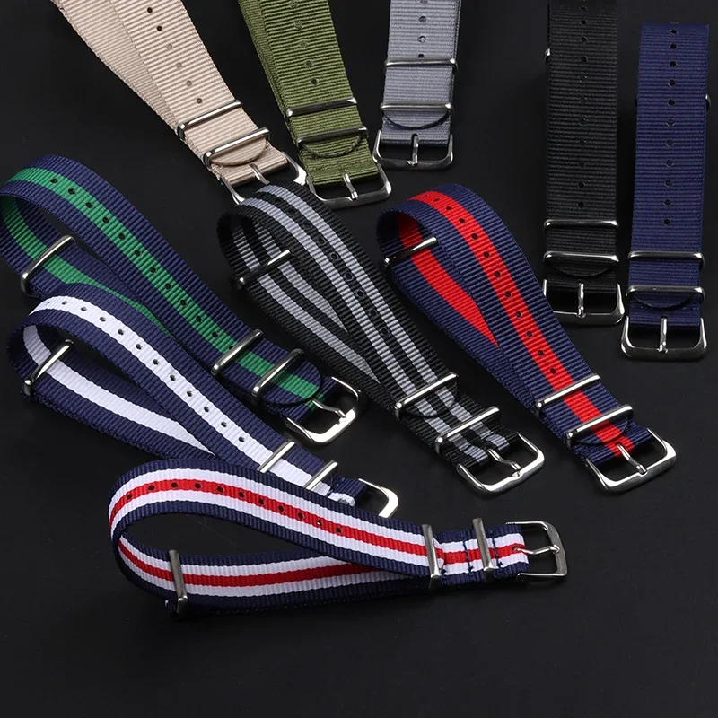 14mm 16mm 18mm 20mm 22mm 24mm Nylon Military Army Sports Brand Nylon Fabric Belt for DW for Seiko Strap Accessories Buckle Band