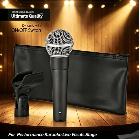 TOP Quality SM58LC Professional Cardioid Dynamic SM58S Vocal Wired Microphone With ON/OFF Switch For Live Karaoke Performance