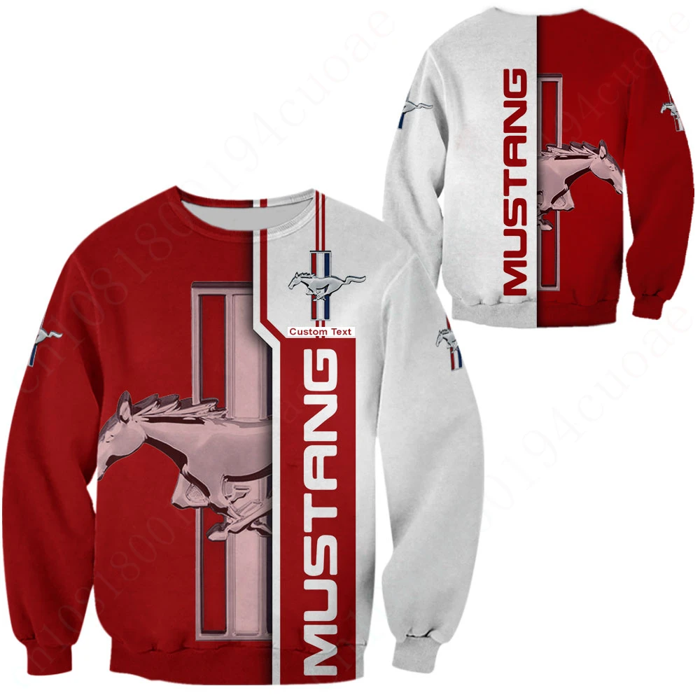 Mustang T-shirts Casual T Shirt For Men Women Anime 3D Printing Oversized T-shirt Harajuku O Neck Long Sleeve Unisex Clothing