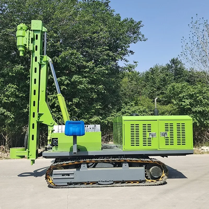 Crawler Rotary Screw Pile Driver Hydraulic Hammer Piling Machine Mini Guardrail Pile Driver