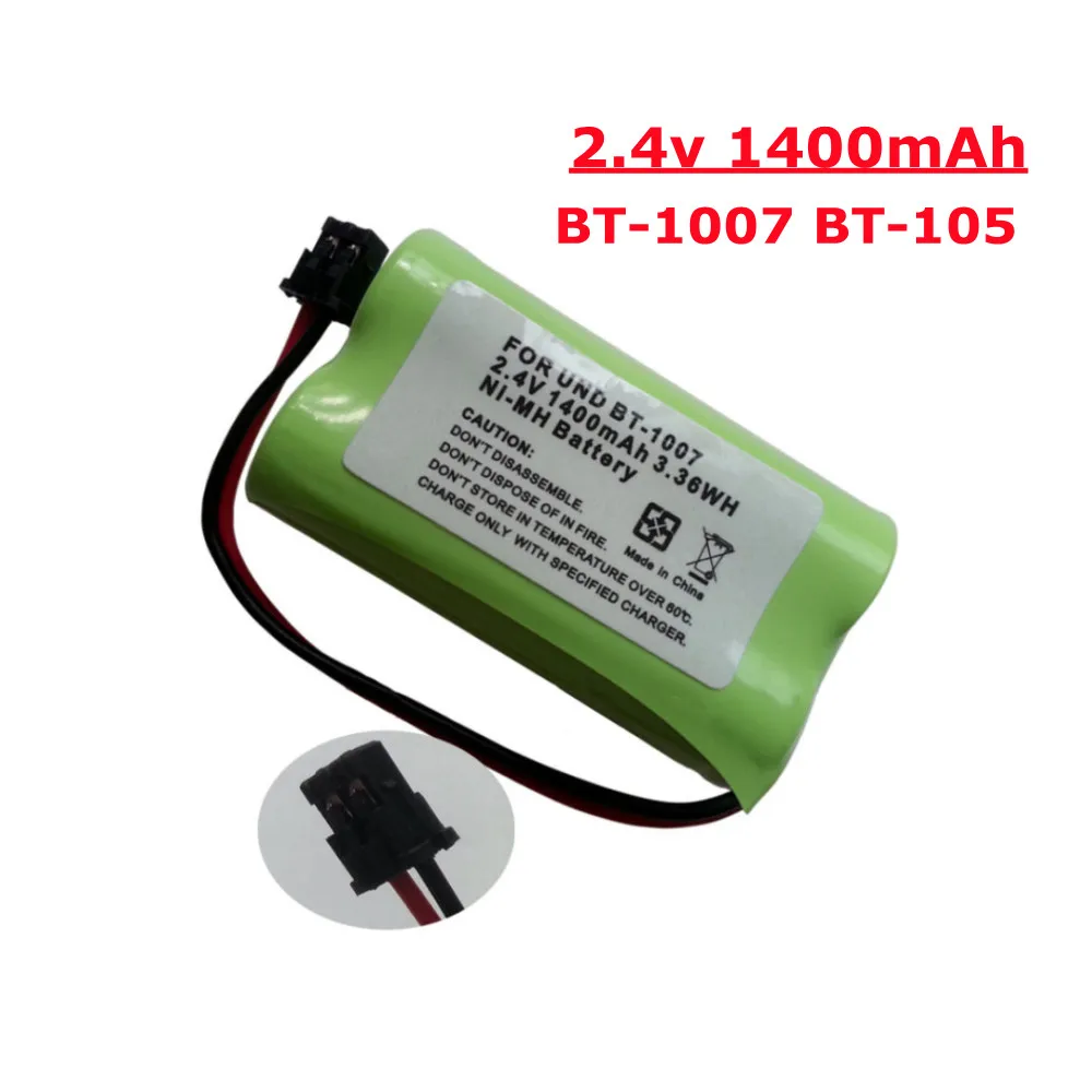Batería de BT-1007 de 2,4 V, 1400mAh, para Uniden BT-105, BT1015, BT904, DCX150, EXP370, B730, CPH479B
