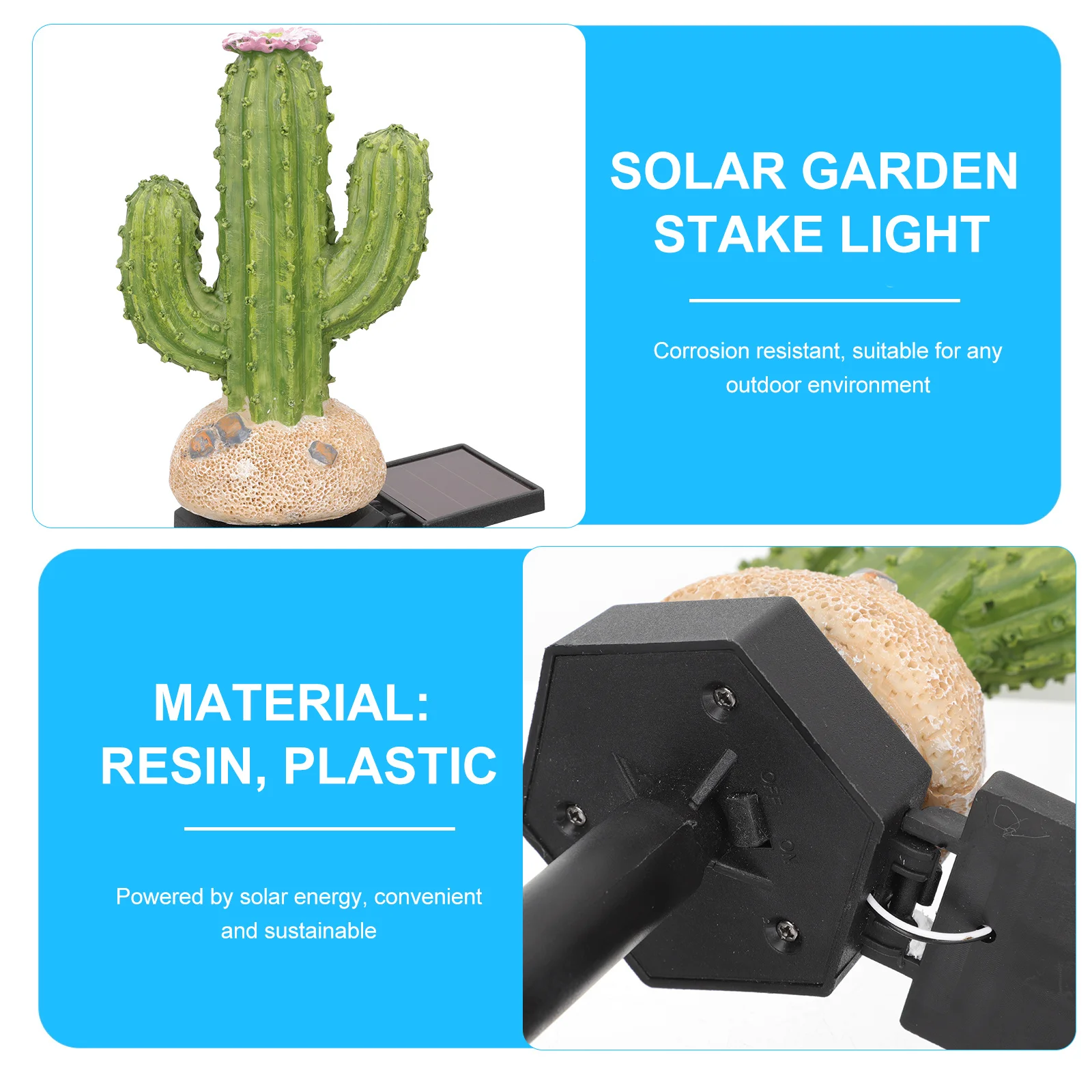 

Cactus Solar Stake Light Outdoor Garden Decorative Landscape Lighting For Yard Lawn Solar Powered Led Lamp