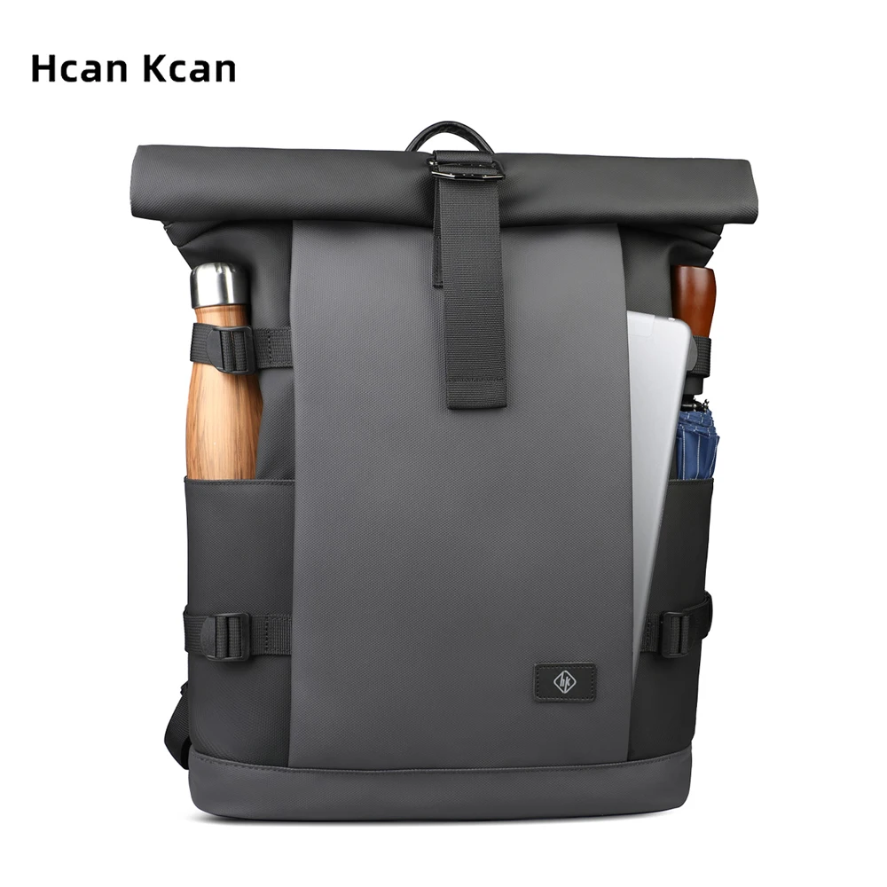 HcanKcan Large Capacity Travel Outdoor Backpack Expandable 17” Laptop Backpack Waterproof Roll Top Backpack Expandable Backpack