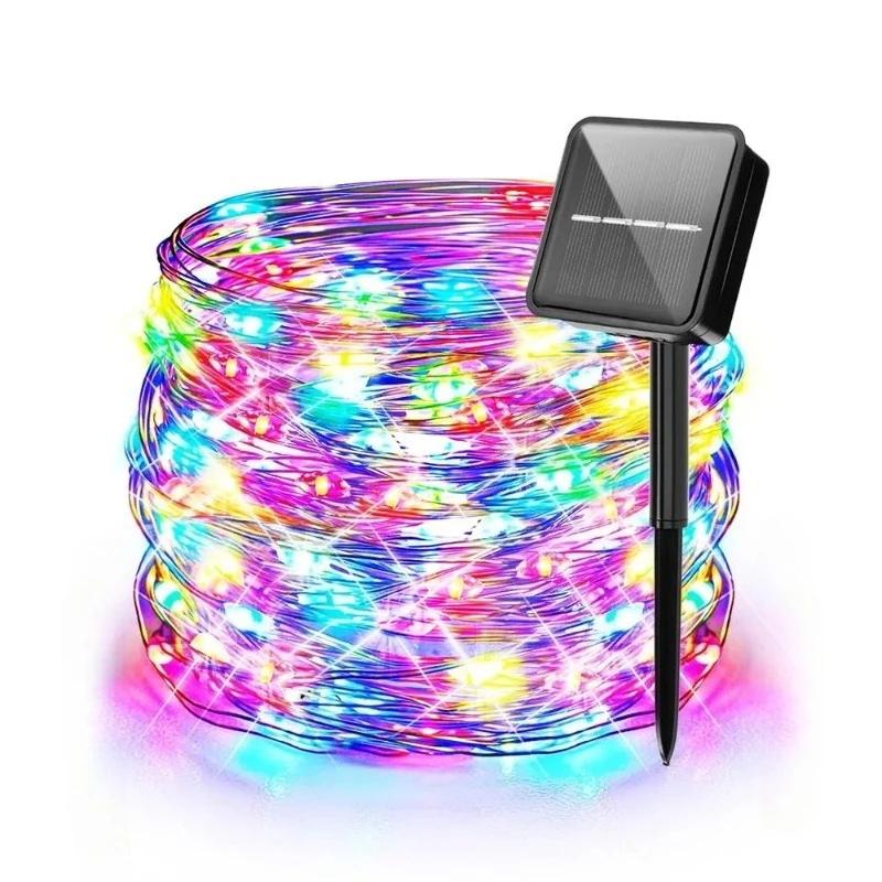 Luci a stringa LED USB Rame Filo d'argento Ghirlanda Luce Lucine impermeabili per la festa nuziale di Natale Decorativa