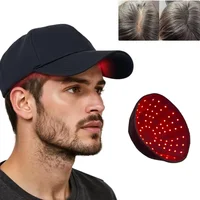 Terapia de cabello infrarroja con luz roja de 660nm y 850nm, gorro para el crecimiento del cabello, antipérdida de cabello, relajación, cuidado del cuero cabelludo, sombrero antipelo 2025