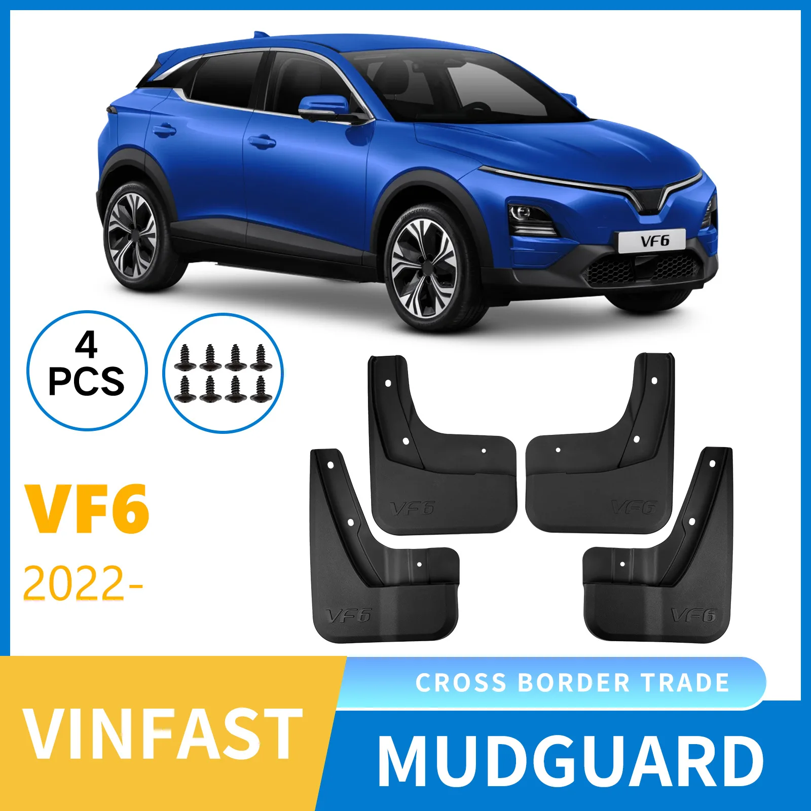 

Fenders For VinFast VF 6 2022-2025 automotive tire mudguard modification products,Front Rear Flares Splash Guards Cover