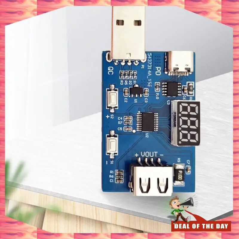 24-Hour Delivery QC2.0 QC3.0 PD3.0 PCB Decoy Module 3.6-20V Adjustable Multifunction Voltage Charging Head Test Aging Module