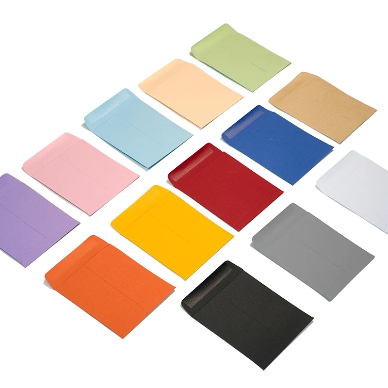 50 pçs envelopes para dinheiro notas pequena mudança kraft armazenamento de papel embalagem saco selado documento de negócios convites de semente