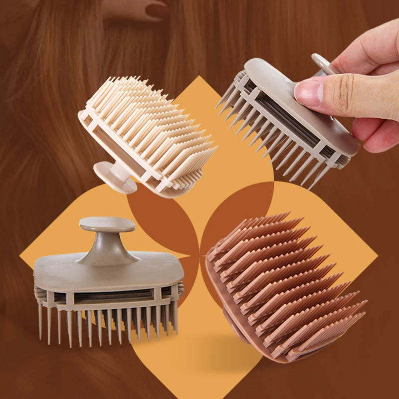 Siliconen Shampoo Hoofdhuid Haar Massageapparaat Hoofd Lichaam Hoofdhuid Massage Borstel Haar Wasborstel Hoofdhuid Exfoliator Borstelkop Scrubber Tools