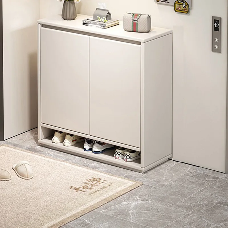 Solid wood shoe cabinet household door storage locker high-end entrance entrance partition cabinet corridor shoe rack