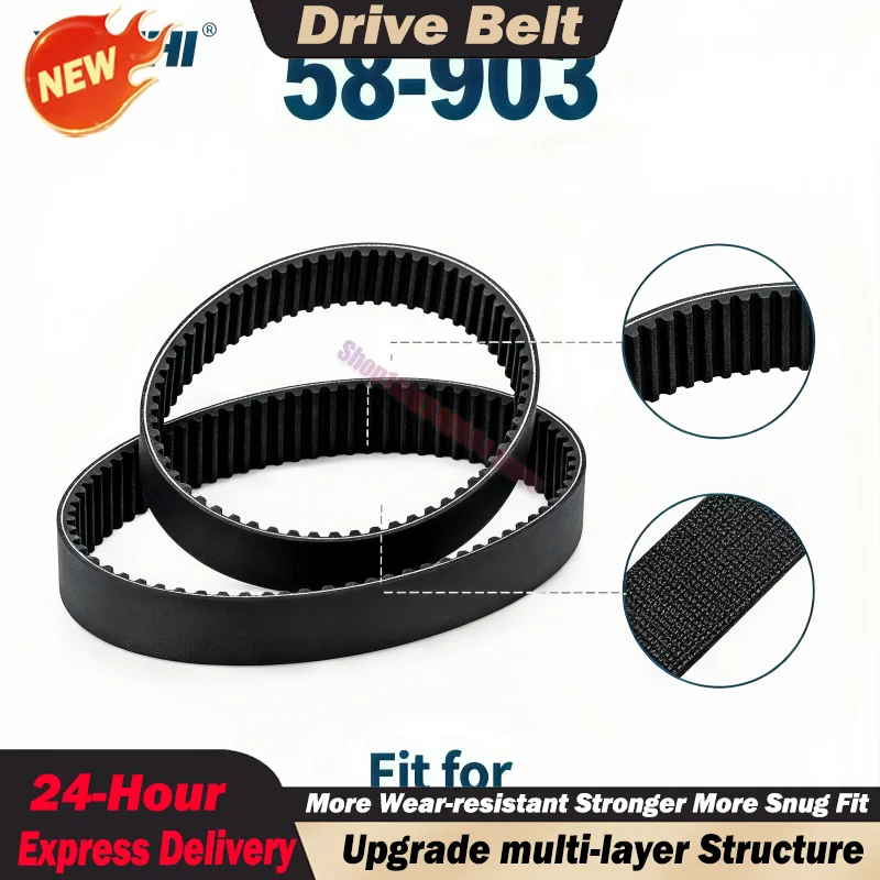 For Ultima 3.35 Open Belt Drives 8MM 140T Drive Belt 58-903 Replacement