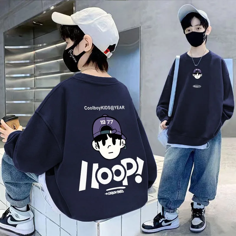 

Boys' Mid-Large Size 2025 Autumn-Winter New Arrival Stylish Trendy Sweatshirt