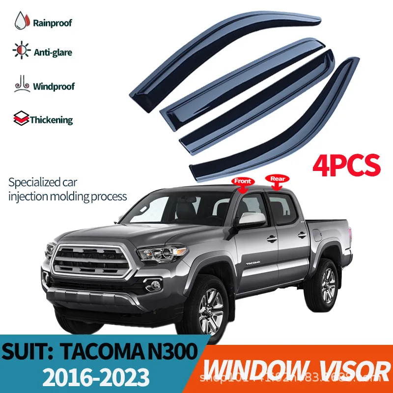 

For 2016-23 Tacoma Window Deflector Takuma Window Visor Decorative Accessories Easy Installation