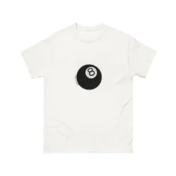 Lucky Black 8 Ball y2k Printed Women Graphic Tshirt Short Sleeve Cotton Cute Tees Loose Pacifist Casual Shirts