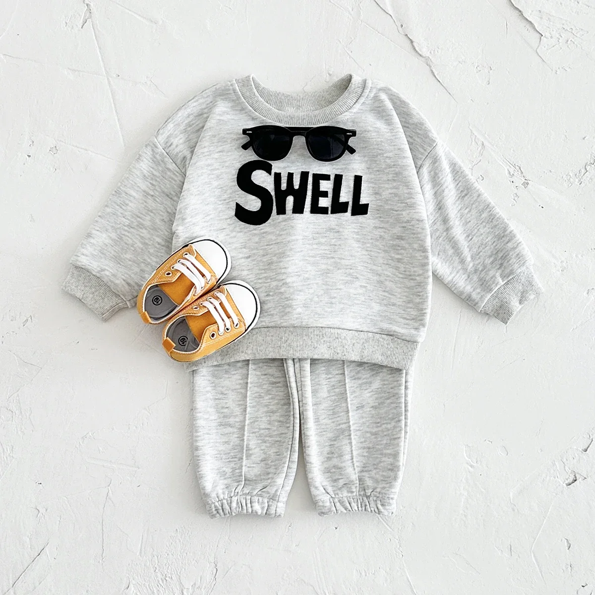 Toddler Letter Print Sweatshirt Set Kids Long Sleeve Top & Jogger Pants 2Pcs Spring Autumn Outfit
