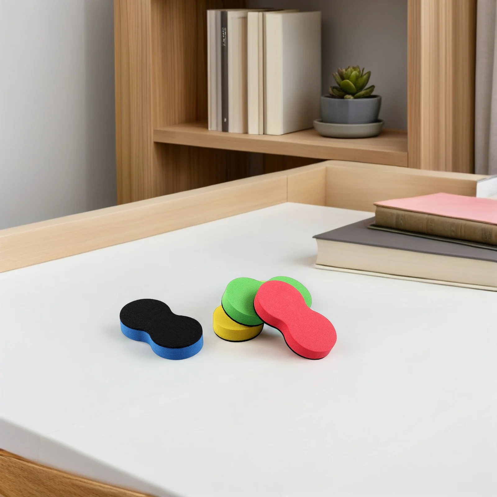 

80Pcs Whiteboard Erasers Mini Peanut Shape Dry Erase Board Cleaner for Classroom Office Home Use White Board Erasers for Kids