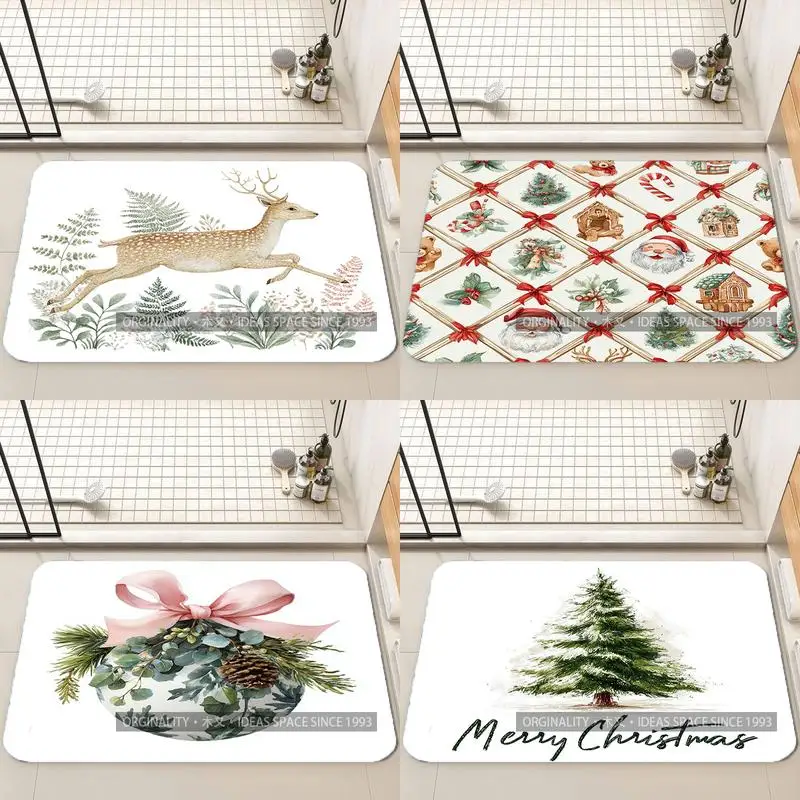 

Watercolor Pine Trees Living Room Decoration Home Sofa Non-Slip Carpet Study Bedroom Tatami Children'S Soft Floor Mat