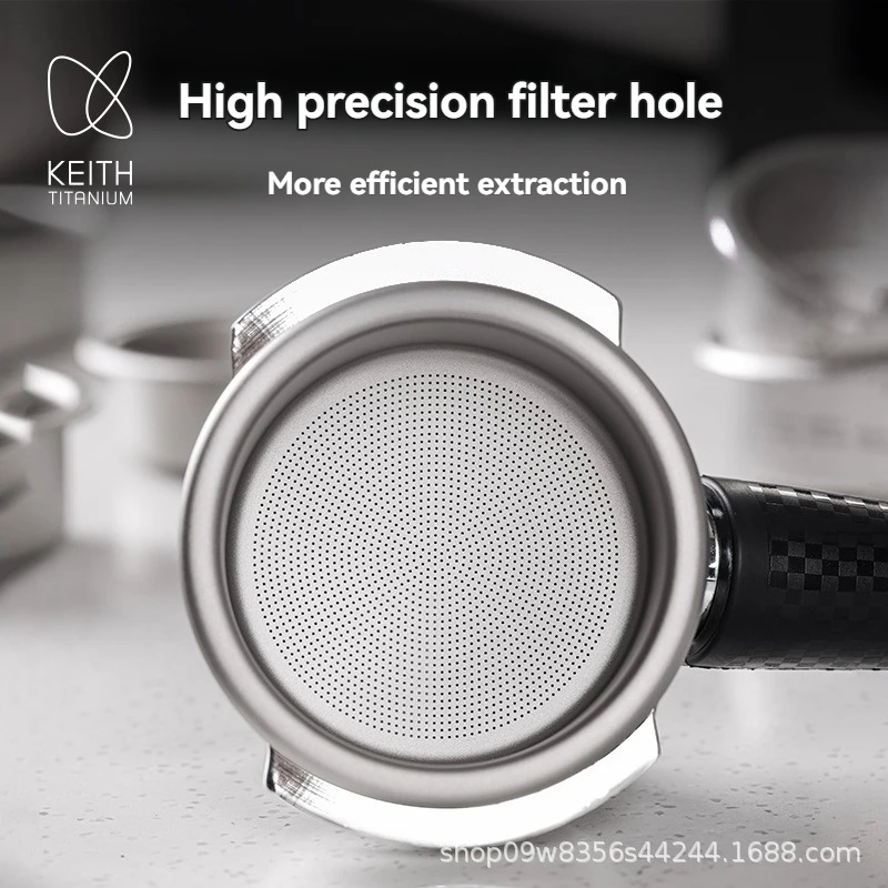 

Pure titanium coffee precision powder bowl 58mm one-piece molding coffee machine, universal accessory for pressureless extractio